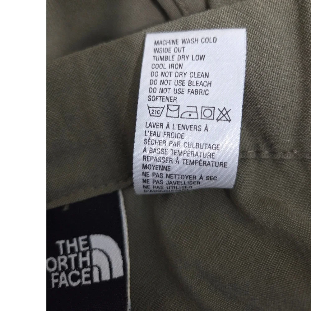 The North Face Mens Green Hiking Pants‎ L Belted Cordura Ripstop Nylon Gorpcore